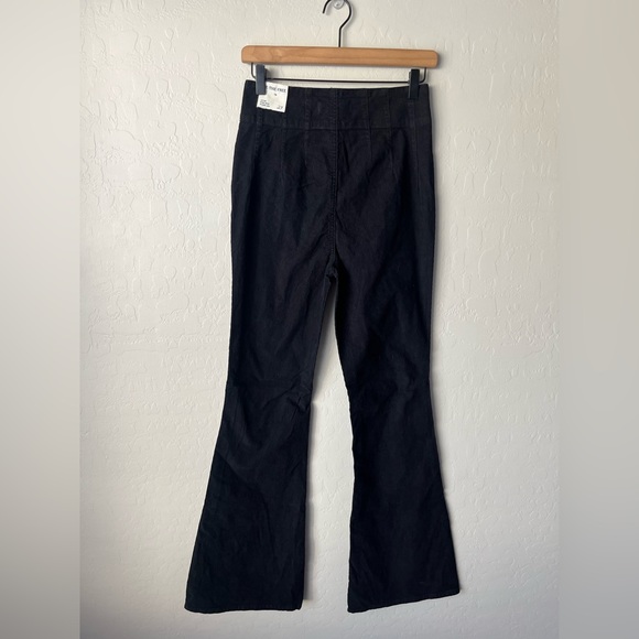 Free people Jayde high rise corduroy flare pants black NWT 27 - Picture 7 of 13